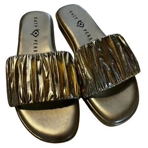 Katy Perry • The Lizzie Metallic Foil Gold Slides